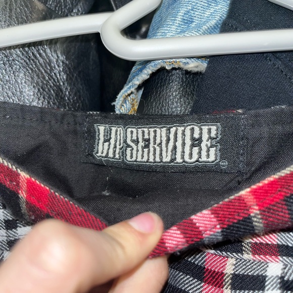 vintage lip service plaid mini skirt - Picture 3 of 3